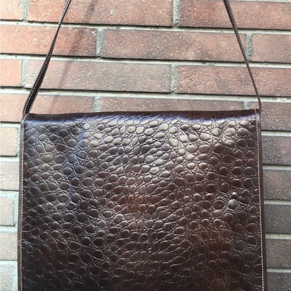 Gianfranco Ferré Italian Leather Bag or Oversized clutch 1980’s - Picture 2 of 7